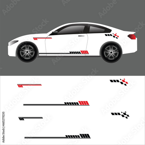 vector car livery decal design. decal strip for car body