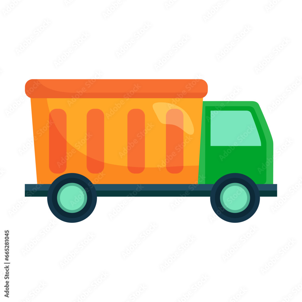 Vector a trash truck on white background Vector a trash truck on white background