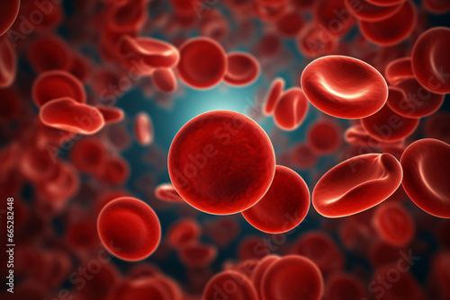 red blood cells in vein