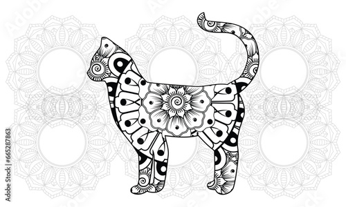 cat coloring book for kids and adult . cat coloring page	