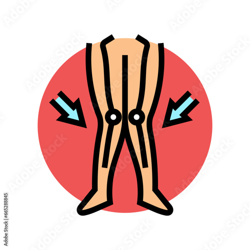unsteady gait disease symptom color icon vector. unsteady gait disease symptom sign. isolated symbol illustration