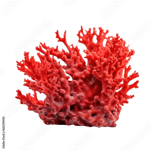 red coral reef isolated on transparent background transparency 