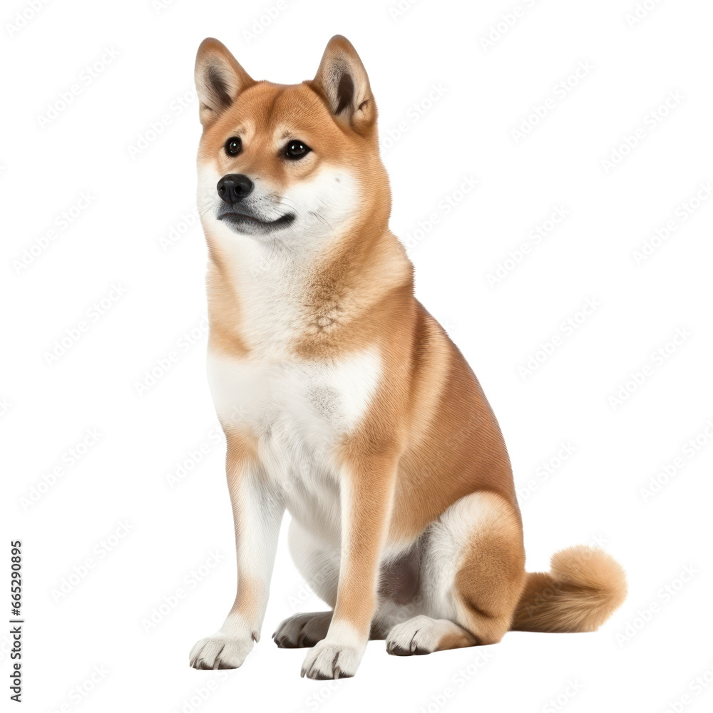 Shiba inu isolated on transparent background,transparency 