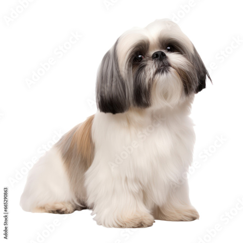 Shih Tzu dog,cute dog  isolated on transparent background,transparency 