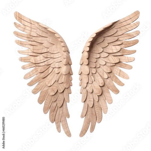 Angel wings in realistic style isolated on transparent background,transparency 