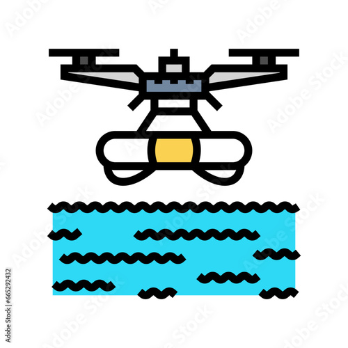 search rescue drone color icon vector. search rescue drone sign. isolated symbol illustration