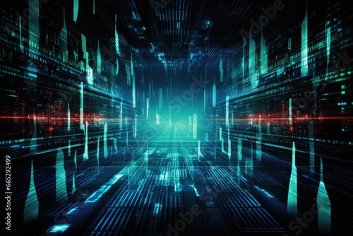 Cyber attacks abstract background with virtual hacks