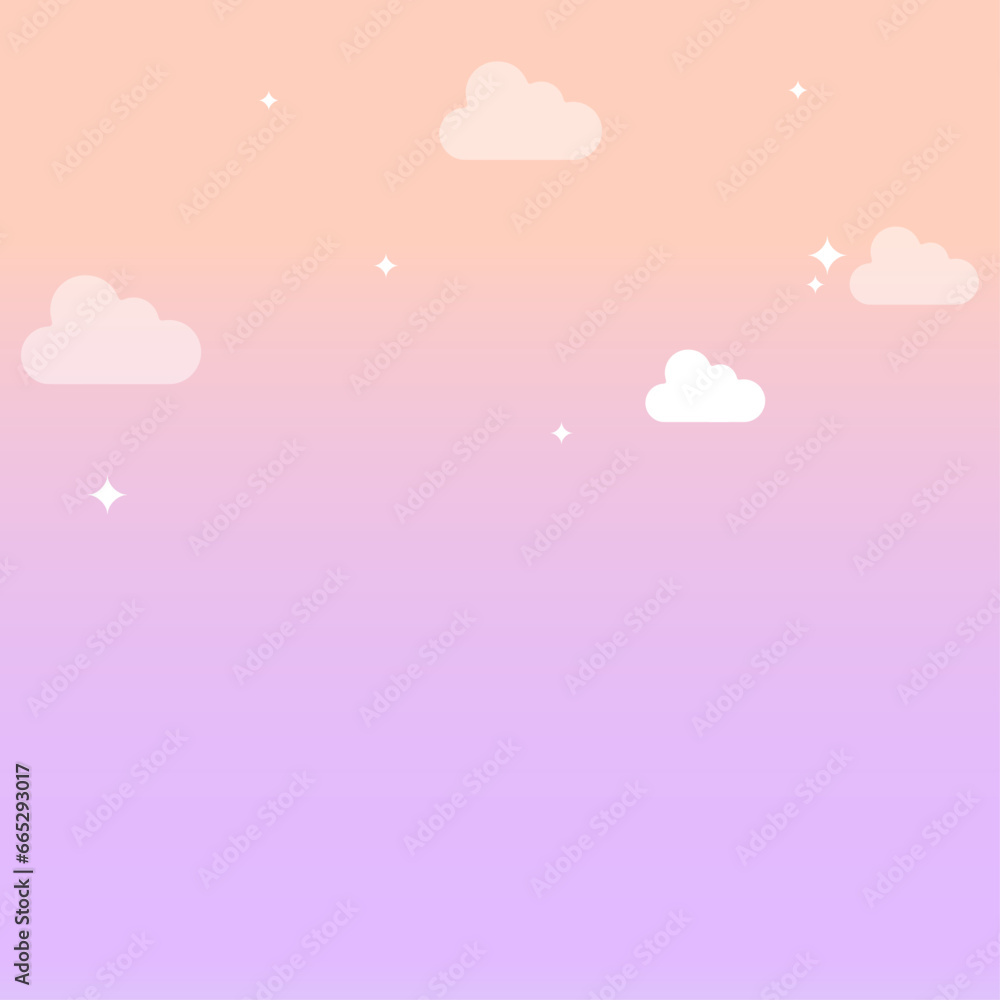 Vector gradient pastel sky background design