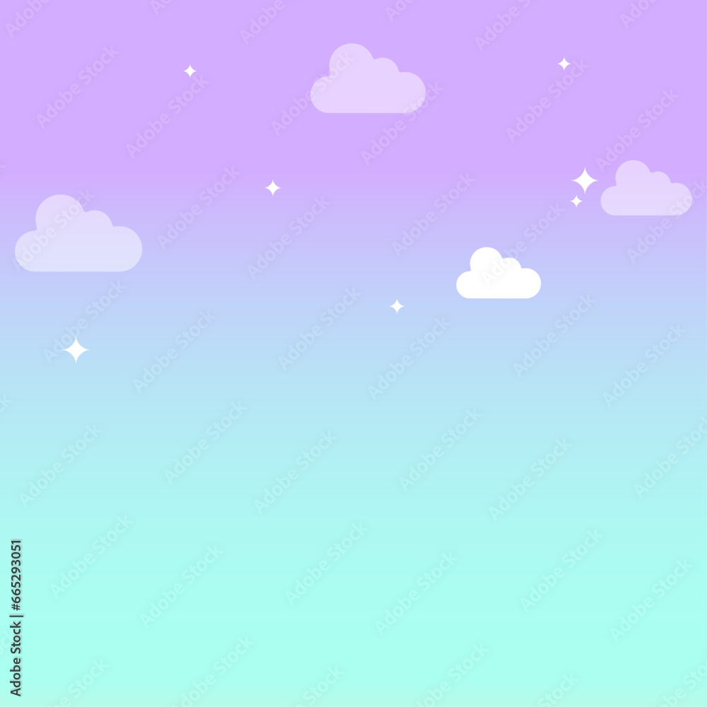 Vector gradient pastel sky background design