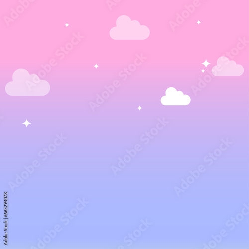 Vector gradient pastel sky background design