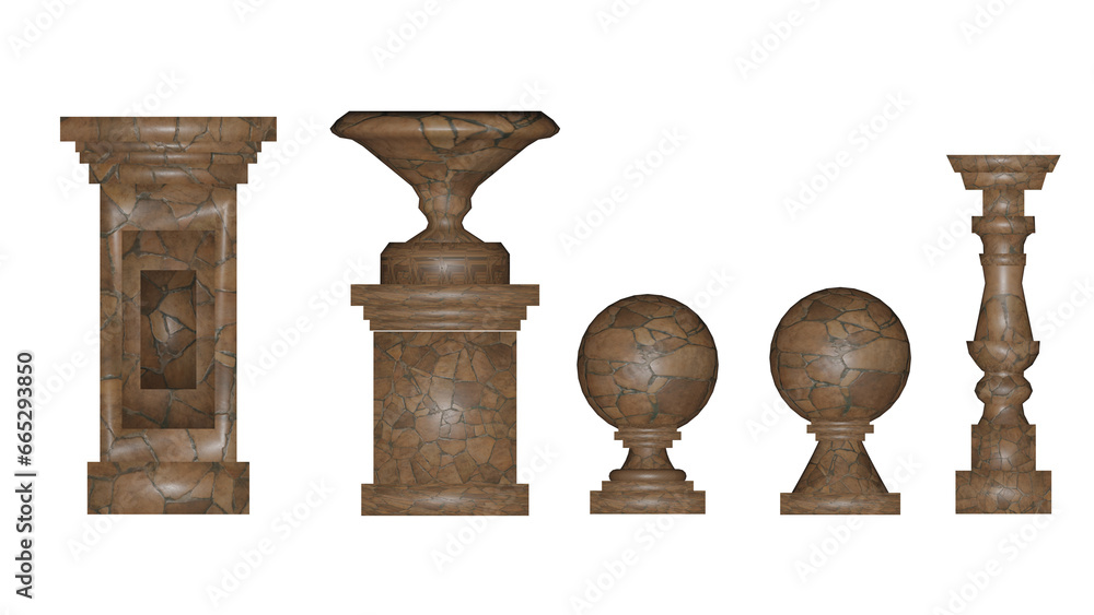 Discover a diverse array of 3D balustrade illustrations for architectural and design inspiration. These realistic renderings showcase various balustrade designs. Discover a diverse array of 3D balustrade illustrations for architectural and design inspiration. These realistic renderings showcase various balustrade designs.