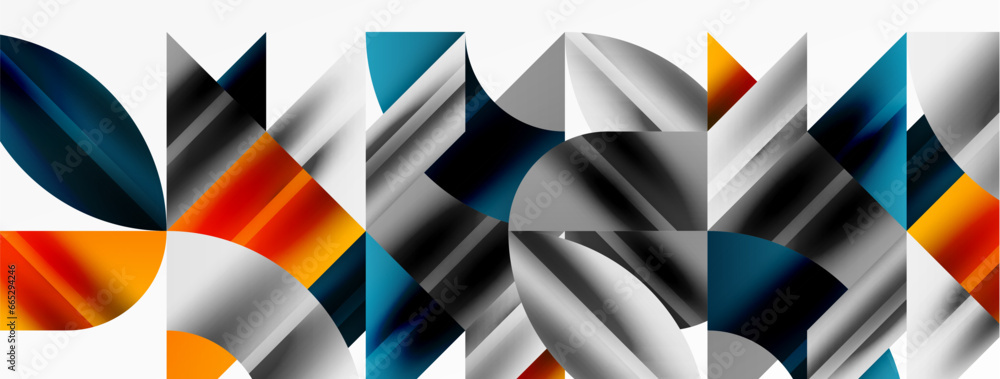Geometric abstract background with abstract geometric shapes. Concept of creative technology, digital art, social communication, modern science for poster, cover, banner, brochure, website Geometric abstract background with abstract geometric shapes. Concept of creative technology, digital art, social communication, modern science for poster, cover, banner, brochure, website