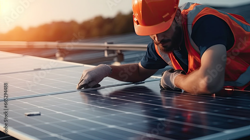 Installing a Solar Cell on a Roof