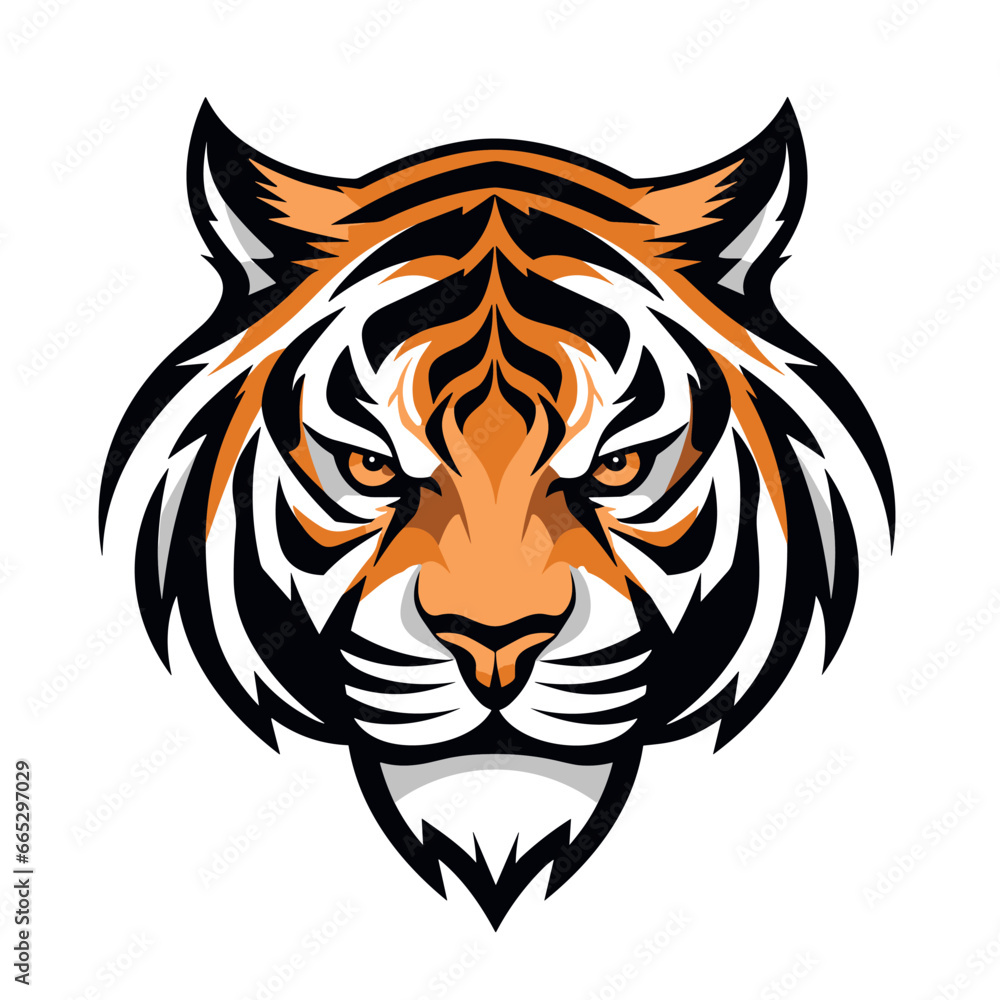 Elegant Tiger Face vector Logo for Exquisite Branding