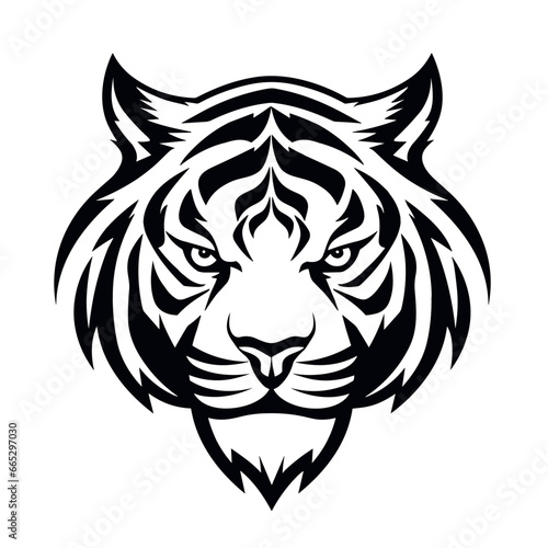 Elegant Tiger Face Emblem Logo Concept for Exquisite Branding