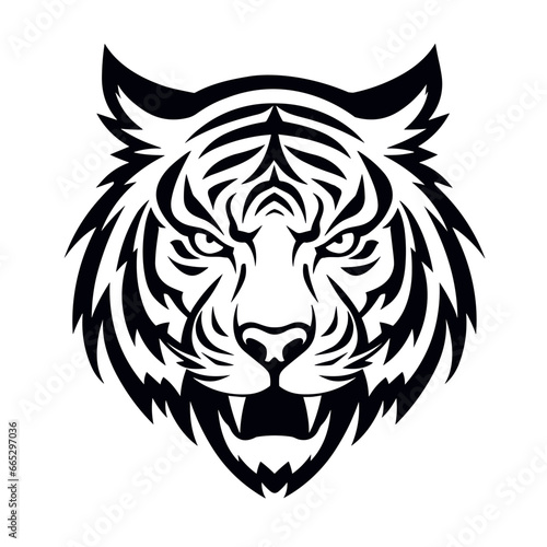 Roaring Tiger Head Emblem Illustration for Striking Branding
