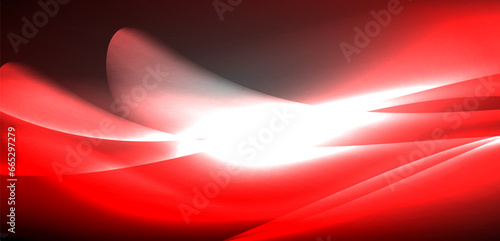Neon-lit waves surge across background, mesmerizing dance of luminescence and motion. Dynamic backdrop captures essence of energy and modern aesthetics