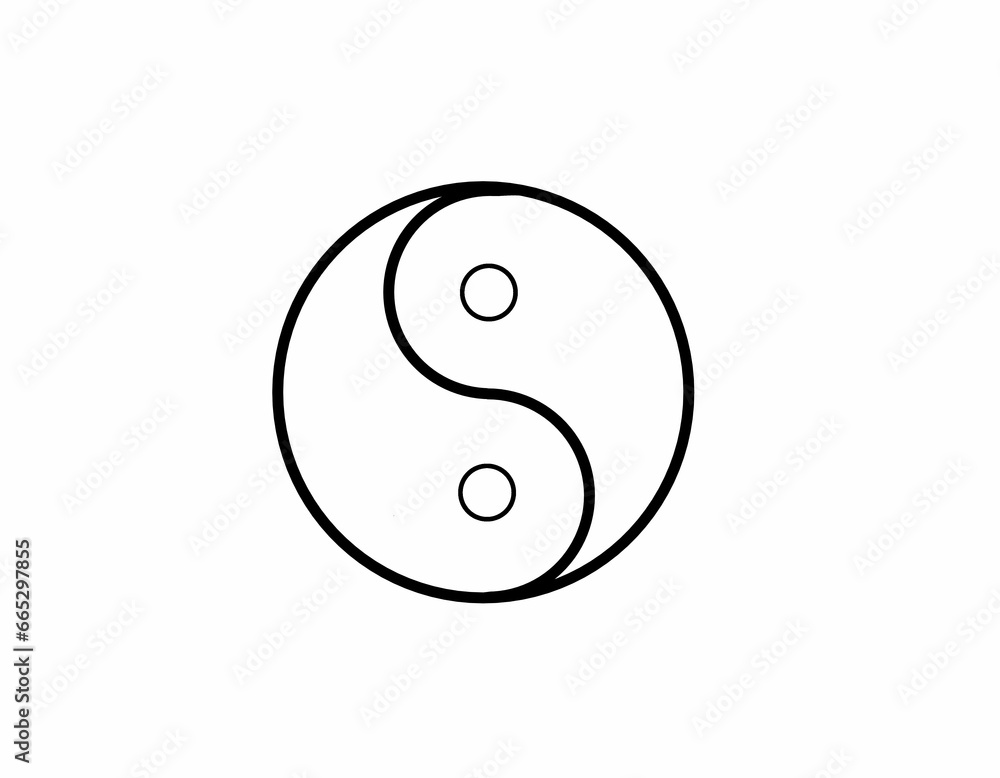陰陽(線画) 陰陽(線画)