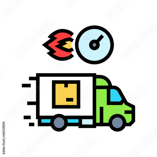 last mile delivery logistic manager color icon vector. last mile delivery logistic manager sign. isolated symbol illustration