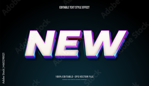 Modern Gradient bright color with futuristic theme mockup text. Editable 3d text effect styles
