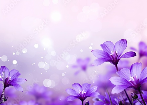  Abstract spring background with purple flowers. © Fatema