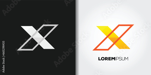 abstract letter x logo