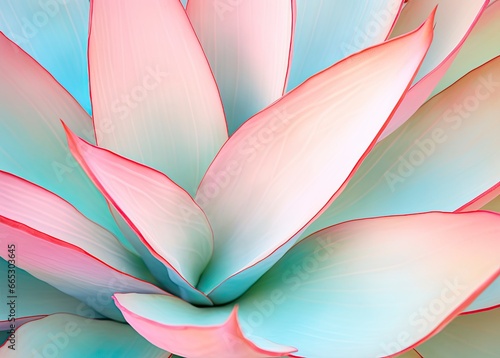 Agave leaves in trendy pastel colors for design backgrounds.
