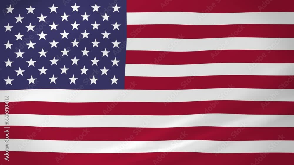 United States Waving Flag Realistic Animation Video United States Waving Flag Realistic Animation Video