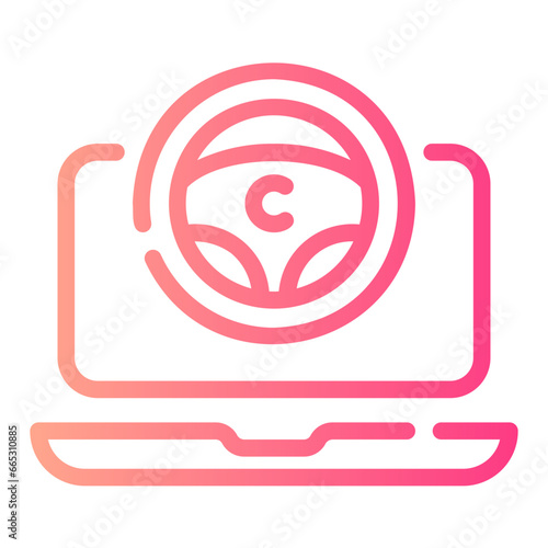 girlfriend Line Gradient Icon