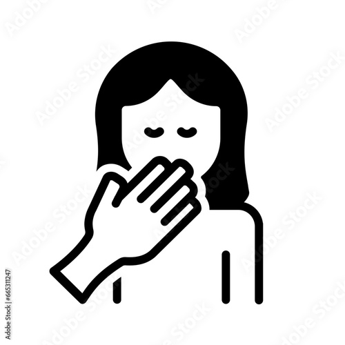 Solid black icon for Rape