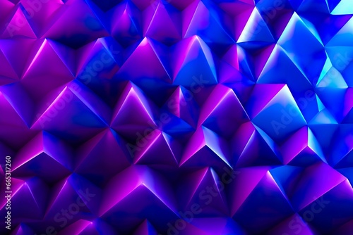 Purple Gradient Abstract Illustration. 3D triangle Background. Computer Art Design Template.