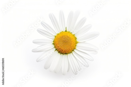 Common daisy isolated on white background. © MdAbdul