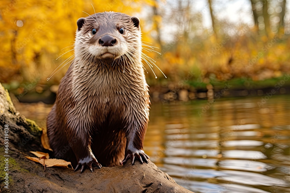 Otter in the water.