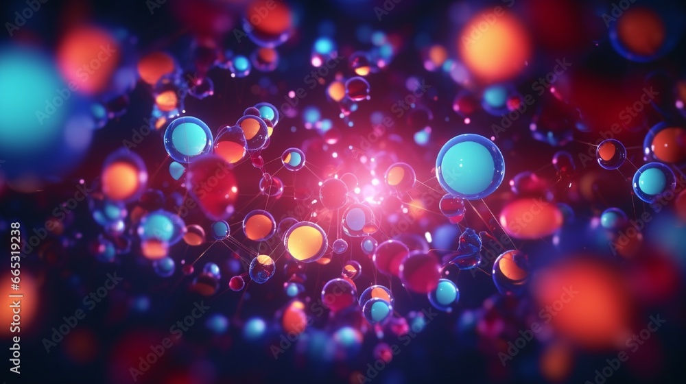 a website's background that is abstract spheres that are spherical on a colourful background