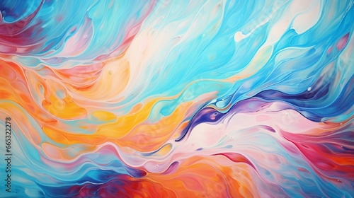 Background hues, textures, and hand-drawn vivid paintings in abstract art.