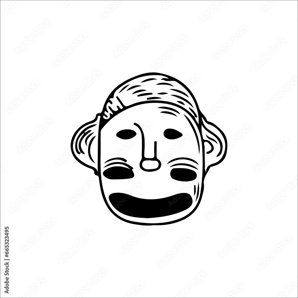 vector illustration of artistic face concept