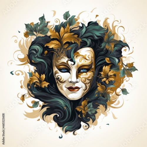 Theater Mask Symbolizing Drama Drama Symbolism Theatr , Cartoon Illustration Background
