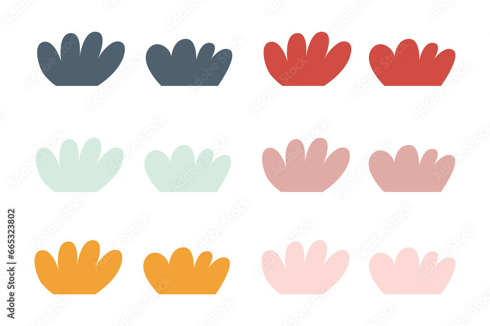 Obraz premium Abstract Seaweed Shape Aesthetic Element Vector Illustration