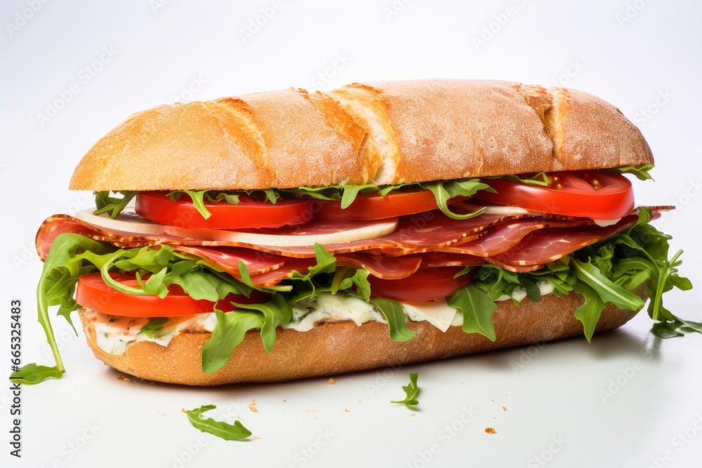 Gourmet sandwich isolated on white background. Gourmet sandwich isolated on white background.