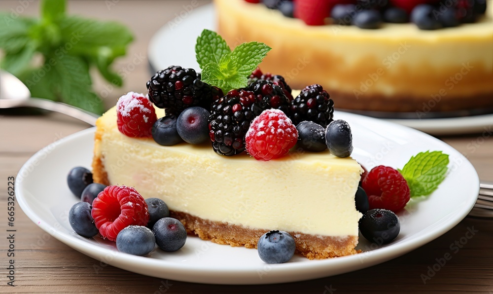 Lemon Cheesecake with Fresh Berries. Lemon Cheesecake with Fresh Berries.