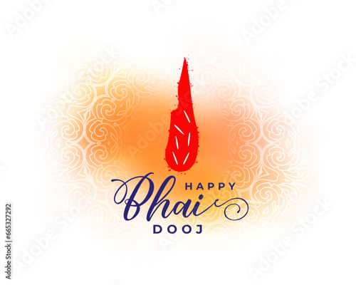 happy bhai duj pooja occasion background with roli tilak design photo