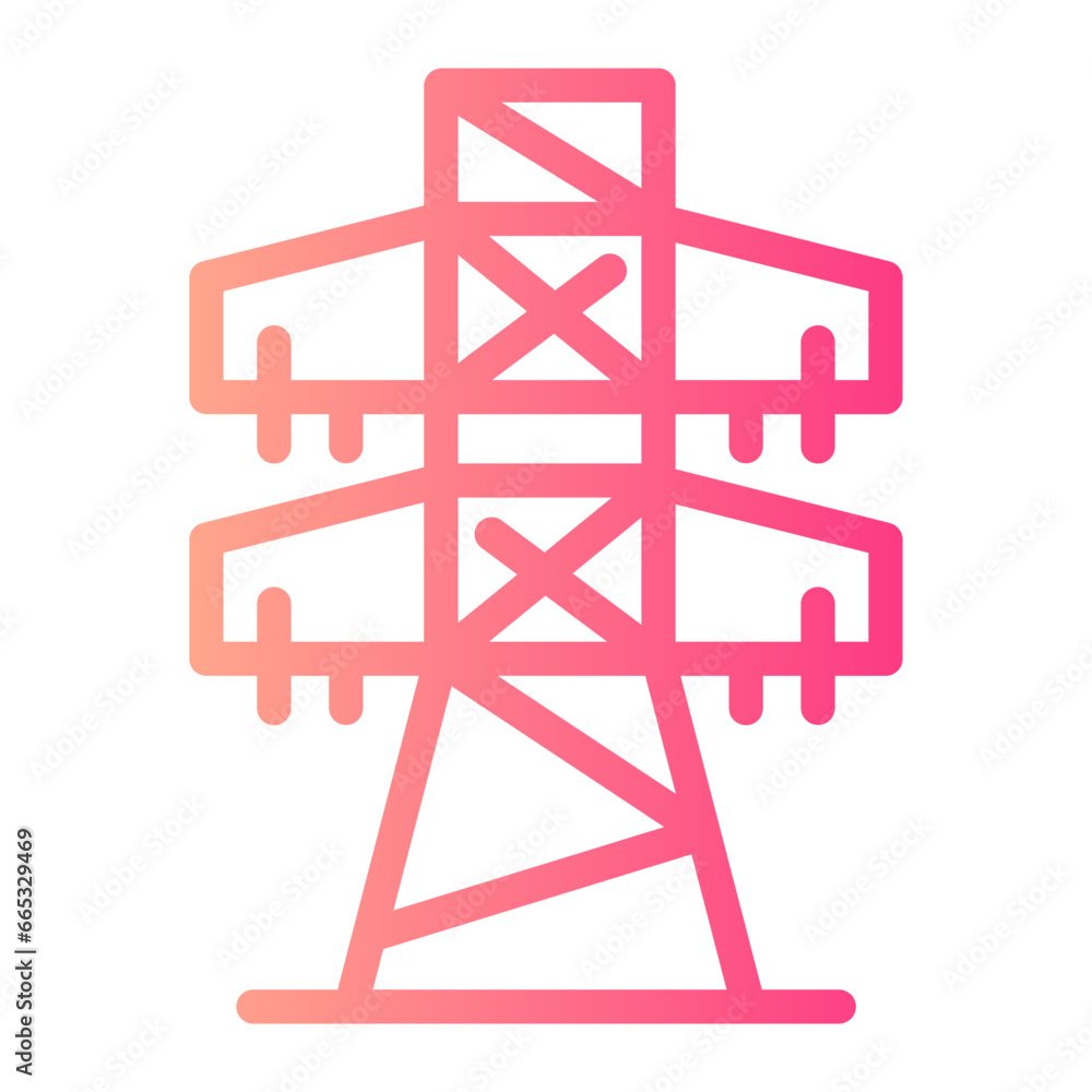 electric tower Gradient icon