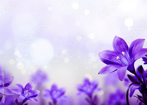  Abstract spring background with purple flowers.