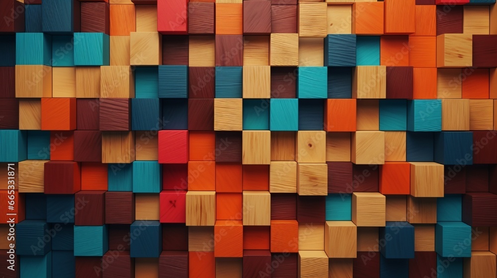 Geometric coloreful shapes on a wooden background. Geometric coloreful shapes on a wooden background.