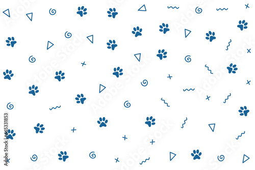 wild and fun animal paw print pattern background design