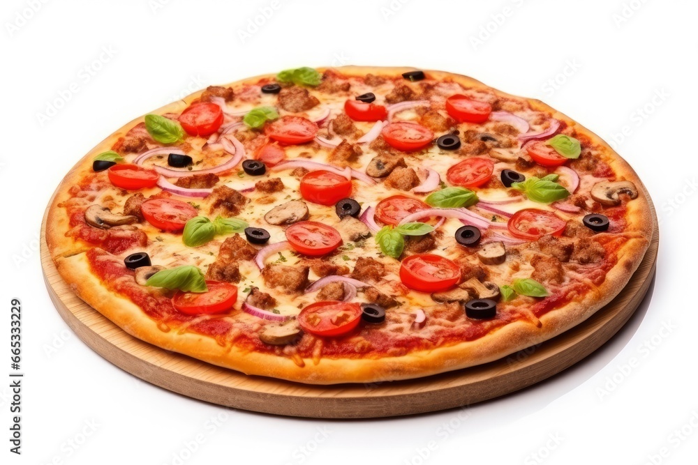 Pizza isolated on white background. Pizza isolated on white background.