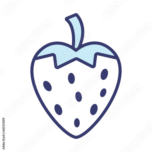 Strawberry fruit sign and symbol on trendy design for design and print.