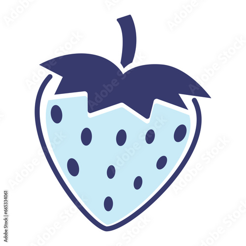 Strawberry fruit sign and symbol on trendy design for design and print.