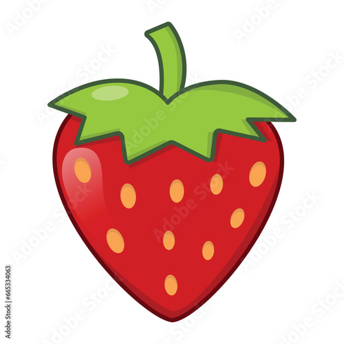 Strawberry fruit sign and symbol on trendy design for design and print.