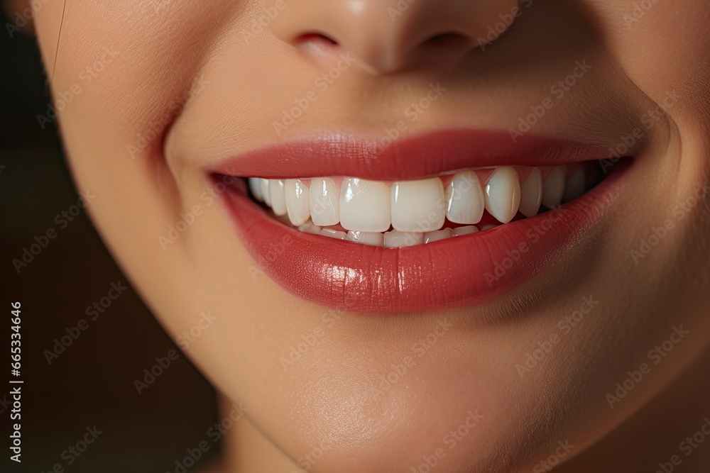 Close up of a smile with nice white teeth. Close up of a smile with nice white teeth.